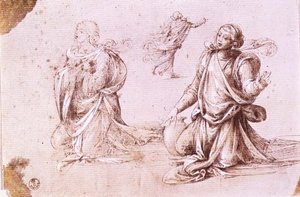 Trois études de figures féminines pour La Femme de Samarie - Fra Bartolomeo