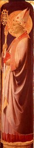 Saint Augustin, pilastre du panneau droit du retable de Santa Trinita, vers 1434 - Fra  Angelico