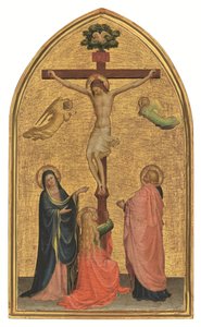 La Crucifixion avec la Vierge, saint Jean-Baptiste et la Madeleine (tempera sur panneau à fond d