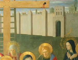 Détail représentant le deuil du Christ, panneau de l