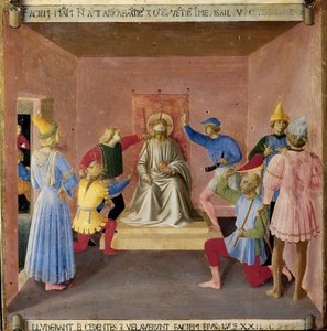 Jésus moqué par les soldats. Vie du Christ, Armadio degli Argenti - Fra  Angelico