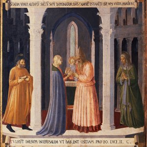 Vie du Christ : la présentation de Jésus au temple, Armadio degli Argenti - Fra  Angelico