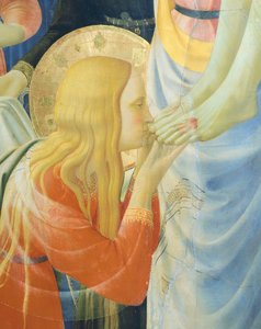 Marie-Madeleine embrassant les pieds de Jésus, détail - Fra (c.1387 1455) Angelico