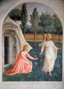 Noli me tangere Sainte Marie Madeleine et le Christ ressuscité (jardinier) - Fra  Angelico