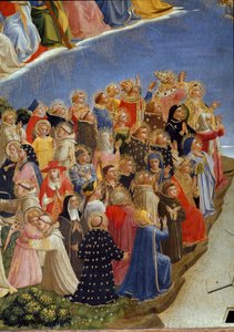 Le Jugement dernier : détail des Saints au Paradis - Fra  Angelico