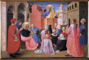 La prédication de Saint Pierre en présence de Saint Marc, Tabernacle des Linaioli