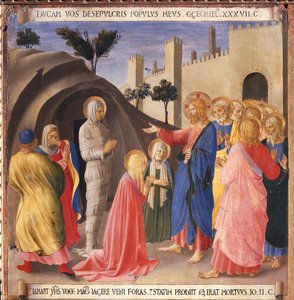 La résurrection de Lazare, Vie du Christ, Armadio degli Argenti - Fra  Angelico