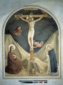 Crucifixion avec la Vierge et saint Dominique. Fresque de Guido di Pietro - Fra Angelico