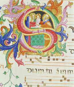 Missel 558 f.73v Initiale historiée 