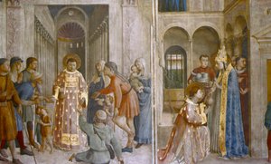 Le pape Sixte II donne le trésor de l