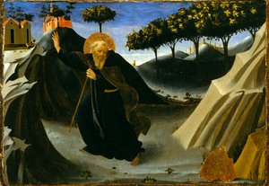 Saint Antoine Abbé fuyant la masse d