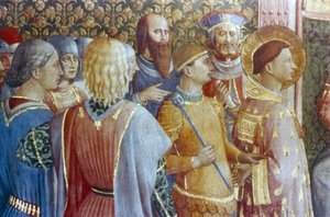 Saint Laurent devant le Tribunal de Decius (détail) - Fra Angelico