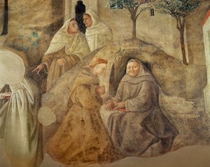 La Réforme de la Règle Carmélite (détail) - Fra Filippo Lippi