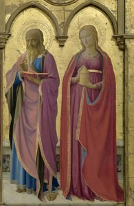 Saints Matthieu et Marie-Madeleine. Polyptyque de Cortona - Fra Giovanni Angelico da Fiesole