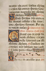 Initiale C : Le Christ ressuscité - Fra Vincentius a Fundis