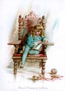 Édouard VI tenant son journal