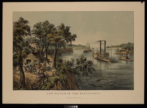 Basse eau dans le Mississippi Robert E Lee - Frances Flora Bond (c.1812 76) (after) Palmer