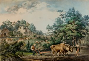 Scènes de ferme américaines. n° 1. - Frances Flora Bond Palmer