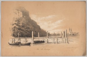 Fort Lee Landing, dans : The New York Drawing Book, Containing a Series of Original Designs