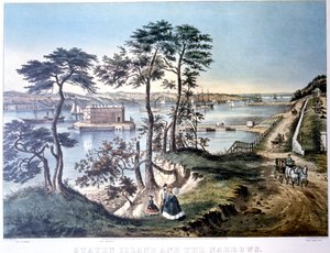 Staten Island et les Narrows, New York, États-Unis, vers 1834-1876 - Frances Flora Bond Palmer