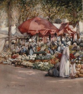 Jour de marché, nord de la France c.1910 - Frances Nesbitt