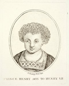 Prince Henry, futur roi Henry VIII, fils de Henry VII et Elizabeth d