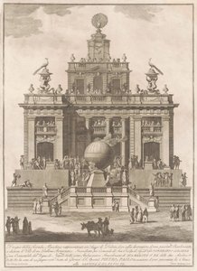 La Seconde Machine pour la Chinea de 1785 : Un palais de plaisir avec un ballon à air, 1785 - Francesco Barbazza