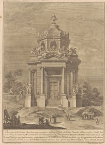 La Prima Macchina pour la Chinea de 1782 : Le Temple de Janus construit par Numa Pompilius - Francesco Barbazza, after Giuseppe Palazzi