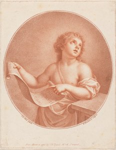 Enfant tenant un rouleau ouvert - Francesco Bartolozzi