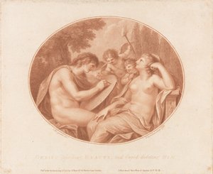Genius beschreibt Schönheit, und Amor diktiert ihm - Francesco Bartolozzi