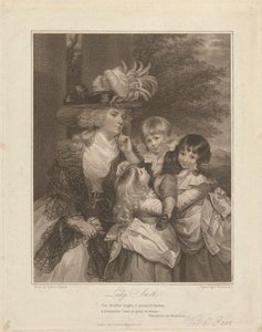 Lady Charlotte Smith et ses enfants; George Henry, Louisa et Charlotte