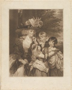 Lady Smith et ses enfants : George Henry, Louisa et Charlotte