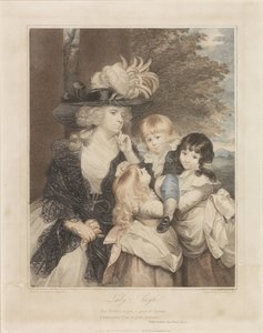 Portrait de Lady Smith et ses trois enfants - Francesco Bartolozzi