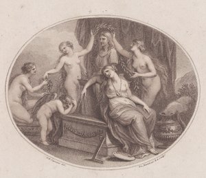 Les Grâces couronnant le buste de Raphaël, 28 juillet 1788 - Francesco Bartolozzi
