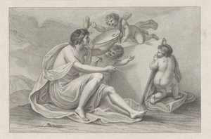 Page de titre avec la personnification de la peinture (Les rudiments du dessin de Cipriani)