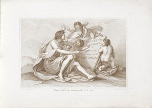 Page de titre avec personnification de la peinture