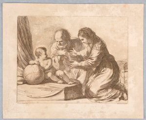 Vierge Marie, Joseph et Enfant, avec un Globe