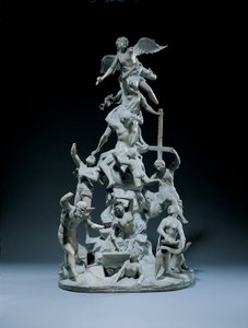 Un groupe allégorique sculpté représentant la Résurrection