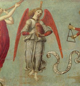 Ange jouant de la cornemuse (détail) - Francesco Botticini
