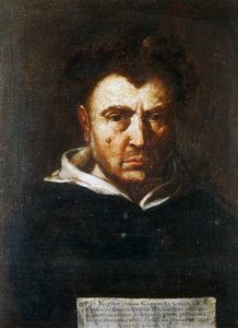 Portrait de Tommaso Campanella (1568-1639), philosophe dominicain italien, peinture de Francesco Cozza (1605-1682), vers 1630 - Francesco Cozza