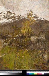 La première neige, paysage par Francesco Filippini (1853-1895) 1889 Collection Privée - Francesco Filippini