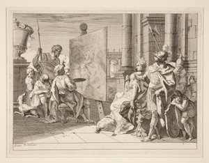 Apelles peignant Campaspe, la maîtresse d