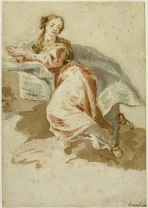 Figure féminine drapée en prière - Francesco Fontebasso