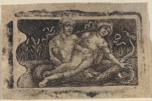 Triton et nymphe - Francesco Francia or Peregrino da Cesena