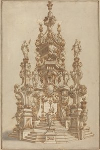 Magnifique catafalque pour un noble décédé - Francesco Galli Bibiena