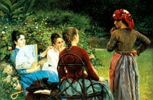 Fernanda Gioli et ses amis par Francesco Gioli (1846-1922)