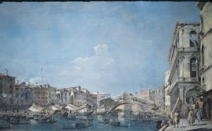 Canal Grande au pont du Rialto, c.1780-90 - Francesco Guardi