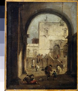 Caprice vénitien : une place et un palais - Francesco Guardi
