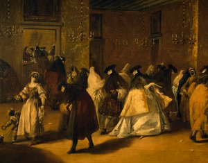 Il ridotto (Vénitiens masqués) - Francesco Guardi