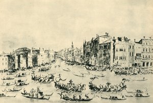Régate sur le Grand Canal, Venise, milieu-fin du 18e siècle, 1943 - Francesco Guardi